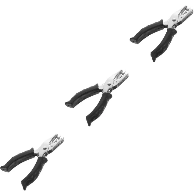 3x Metal Craft Paper Paper Punch Heavy Duty Hole Punch School Office Tag Home