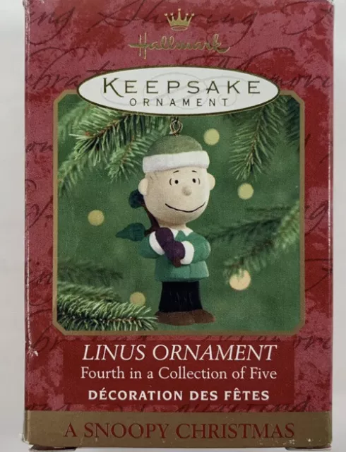 Hallmark Keepsake Snoopy Peanuts Linus Christmas Tree Ornament Charlie Brown