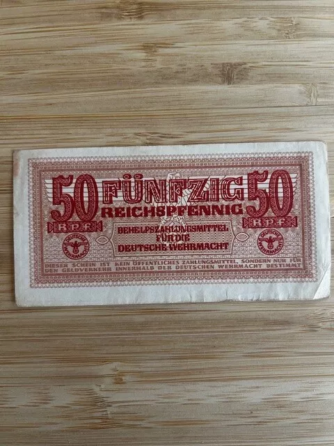 50 Reichspfennig Behelfszahlungsmittel Deutsche Wehrmacht