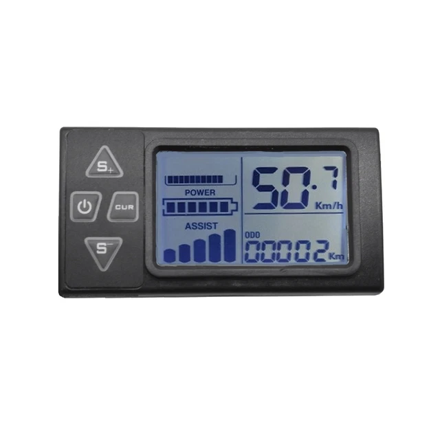 ELGE Panneau d'affichage LCD en plastique pour vélo électrique 24 V/36 V/48 V/60 V S886 5 broches 6 broches pour vélo électrique scooter électrique (5