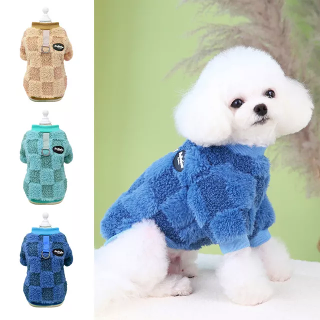 Warm Dog Coat Soft Fleece Puppy Clothes Winter Pet Jacket Pajamas for Small Dogs