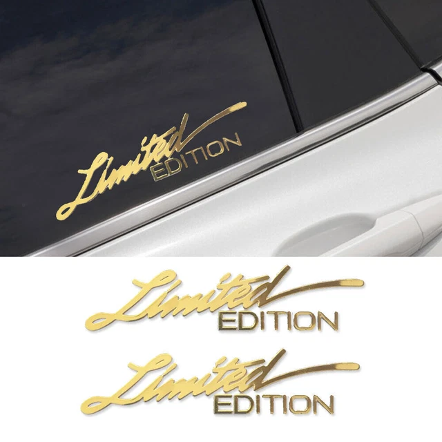 2X GOLD 3D Limited Edition Sticker Car Trims Emblem Badge Decal Auto ...