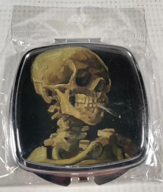 Espejo de bolsillo esqueleto para fumar de Van Gogh NUEVO