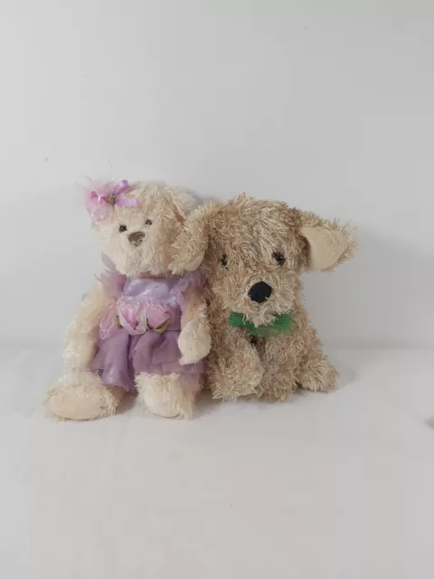 2 Gorgeous Soft Plush Toys, Teddy Bear And Dog
