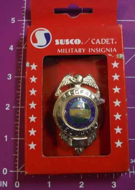 Vintage Susco/Cadet Indiana Security Sergeant badge-NOS