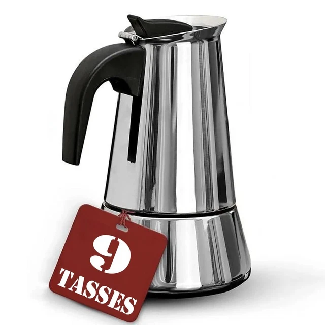 Cafetière Italienne 9 Tasses Outdoor Camping-Car Camion Van Gaz Electrique