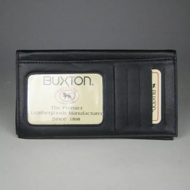 Buxton Wallet Mens Womens Leather Brown Vintage Bifold Leathercraft 6.25 inch