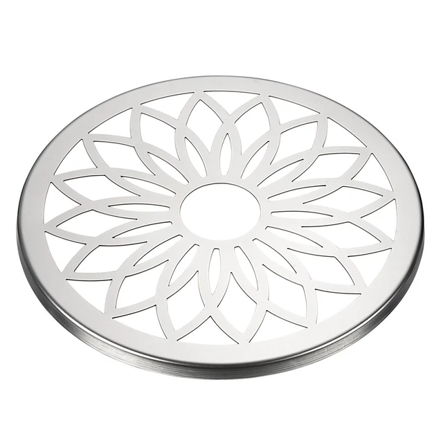 4,7" Fiore Rana Coperchio,Metallo per Disposizione Pianta Fissaggio,Argento