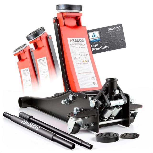 CRIC HYDRAULIQUE ROULANT, CAPACITÉ 1,5 T - AUTOBEST