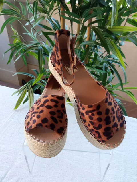 Espadrilles, Keilsandalen mit Animal-Print für Damen und Mädchen