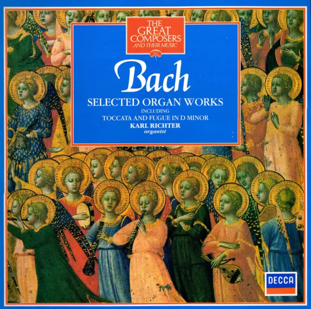 BACH Karl Richter Selected Organ Works UK LP Album 1984 411003-1  DECCA