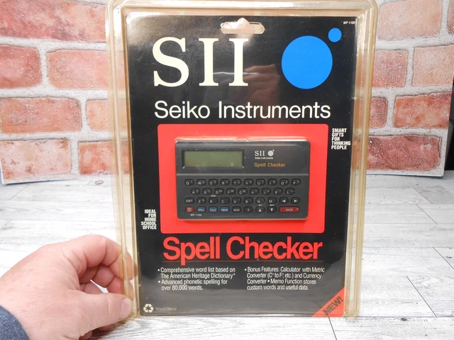 Vintage 1992 Seiko Instruments SII Spell Checker WP 1100 Pocket Size NEW