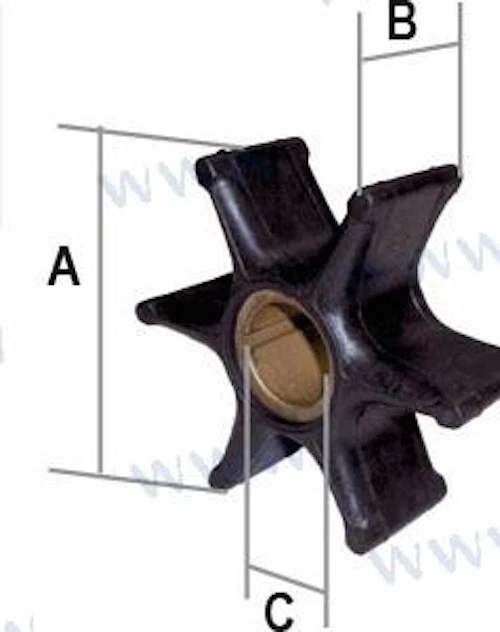 Turbine De Pompe à Eau Pour Moteur Hors-bord 4 Temps – Compatible 8/9.9/15/20HP – Référence 19210-ZW9-A32 – Caoutchouc Et Alliage Résistant