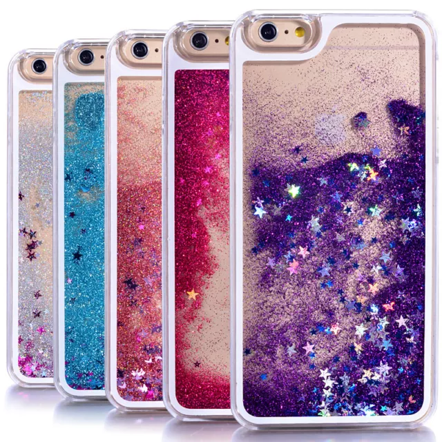 COQUE iPHONE 8 PLUS (5"5) LIQUIDE PAILLETTES & ETOILES SILICONE RIGIDE (TPU)