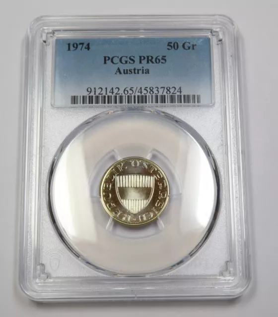 1974 PCGS PR65 PROOF | AUSTRIA - 50 Groschen Coin #39909A