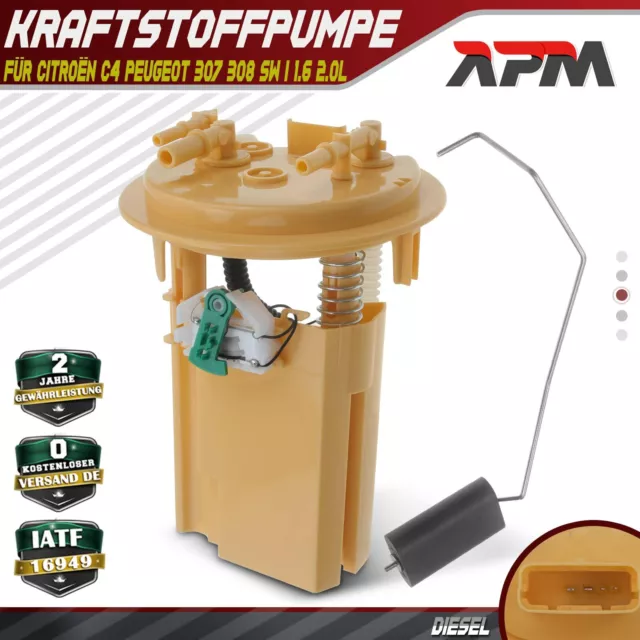 Kraftstoffpumpe Fördereinheit für Citroën C4 Peugeot 307 3E 3H 308 SW I 1.6 2.0L