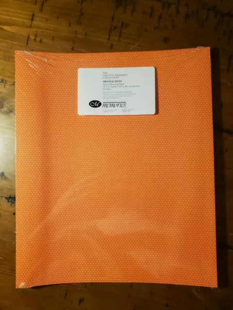 Papel de montaje fotográfico Orange Dots 10x12 10 hojas recuerdos creativos