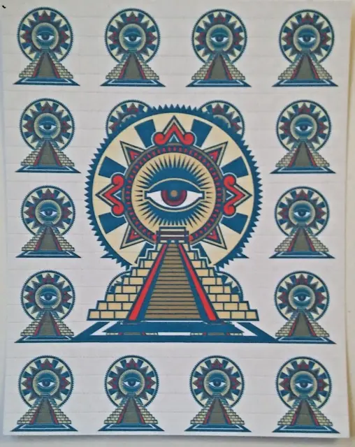 Blotter Art:PYRAMIDE MX_Colo-Double-faced -psychedelic goa acid Artwork-500 Hits