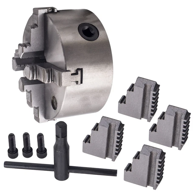 Quality Hardened Steel 4 Jaw 5" Self-Centering Lathe Chuck Milling 125mm