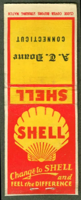 Shell Gasoline A C Doane CT matchcover