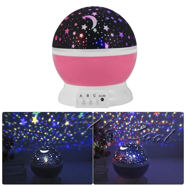 LED ROTATING STAR Projector Baby Night Light Nursery Children Room