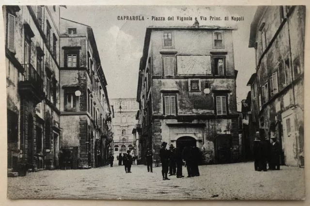 Cartolina Caprarola Piazza Vignola Viterbo Lazio Animata Paesaggistica