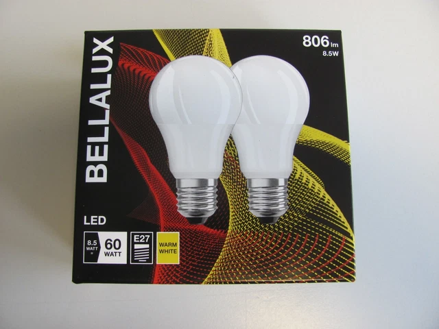 6 x Bellalux LED Leuchtmittel Classic A 60 - 8,5W=60W - E27 - 806lm - Warm White