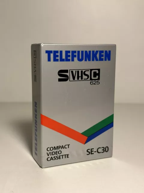 Telefunken S-VHS-C, SE-C30, casete de video compacto, sellado, totalmente nuevo, embalaje original