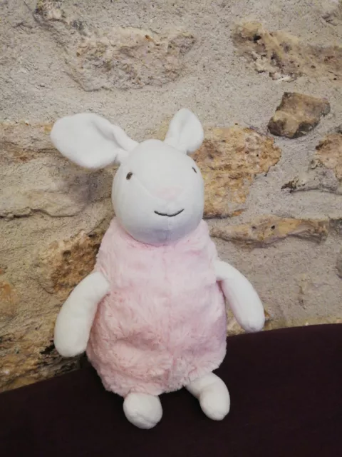 Doudou Peluche Atmosphera For Kids Lapin Blanc Rose