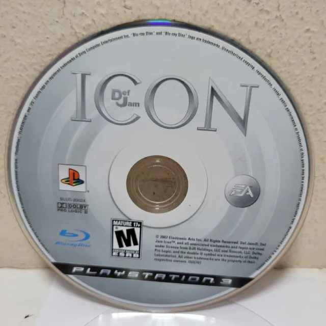 Def Jam: Icon (Sony PlayStation 3, PS3, 2007) DISC ONLY