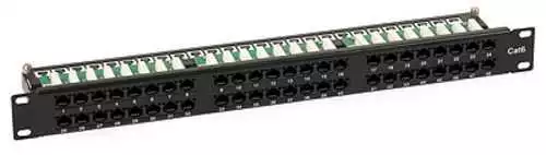 Patch Panel 1U UTP 48x Port RJ-45 / RJ45 RACK 19 zoll CAT6e