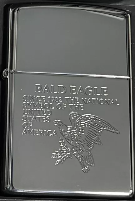 ZIPPO 2000 NATIONAL SYMBOL BALD EAGLE POLISHED CHROME LIGHTER SEALED IN BOX c626