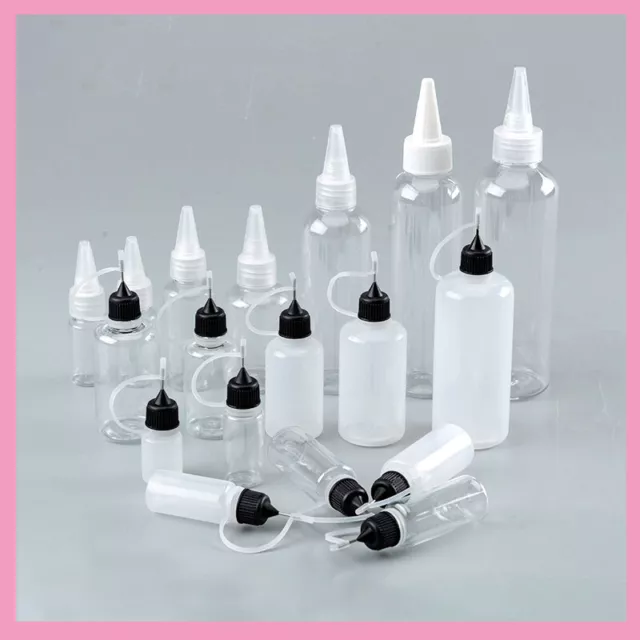 Precision Tip Glue Applicator Bottle Empty -5ml 10ml 15ml 20ml 30ml 50ml 100ml