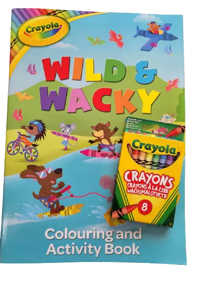 Crayola Wild & Wacky Colouring and Activity Book Box Crayola Crayons Toddler 3+