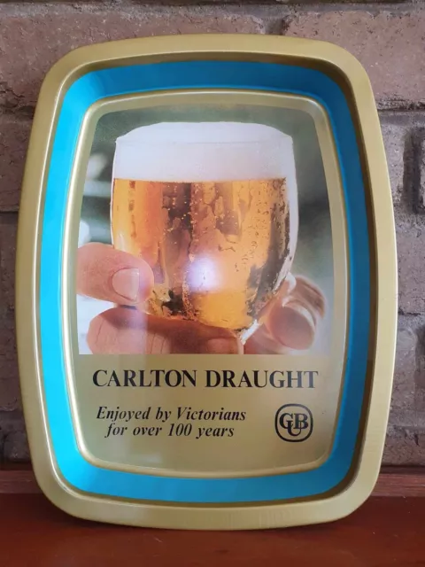 Vintage Carlton Draught " Over 100 Years " bar/beer tray..