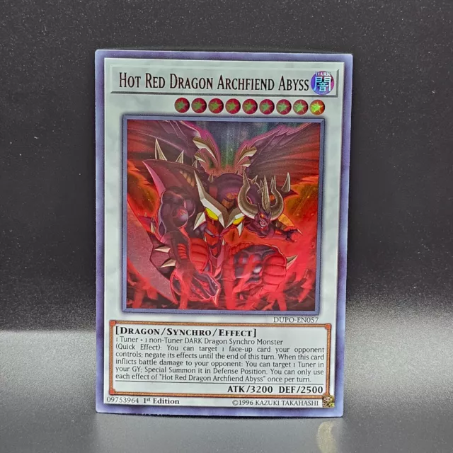 Hot Red Dragon Archfiend Abyss DUPO-EN057 YuGiOh Holo Ultra Rare 1st Ed LP