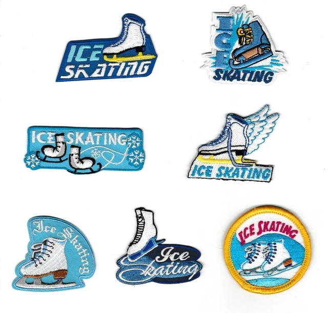 GIRL / BOY Scout/Guides Patch/Crest/Badge ICE SKATING (your choice) 1.