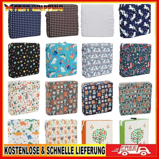 Kids Non-slip Dining Chair Increased Cushion Washable Wear-resisting Seat Pad