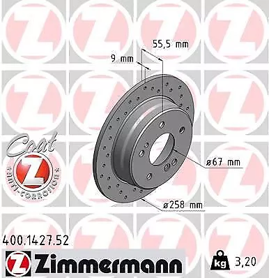 Jeu De 2 Disques De Frein Mercedes Classe C C 220 Cdi,C 200 Cdi,C 180,C 220 D