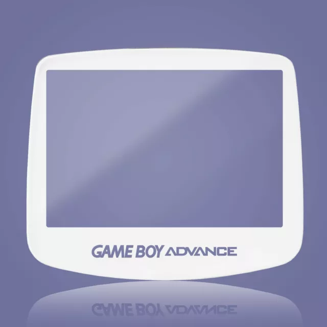 Game Boy Advance IPS Screen Lens White with Transparent Text Glass Tempered GBA