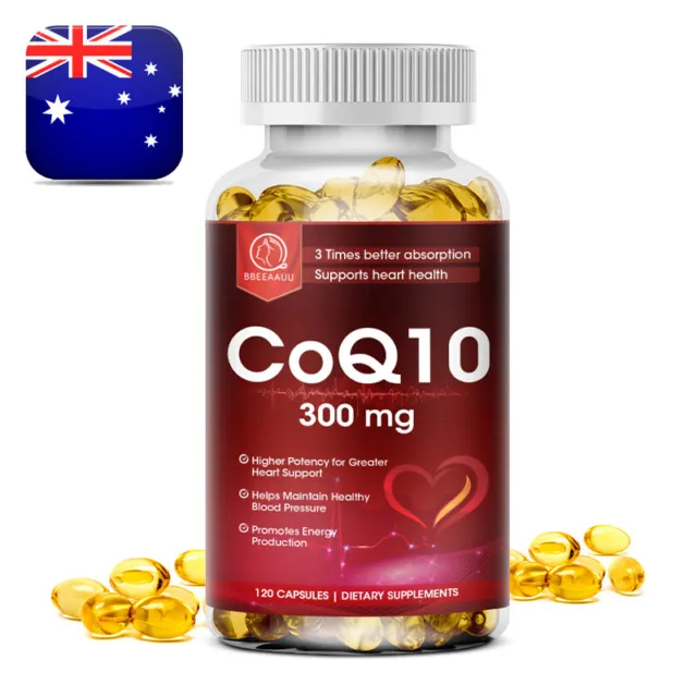 CoQ 10 Coenzyme Q10 Softgels 120 Capsules Cardiovascular Heart Health  300mg