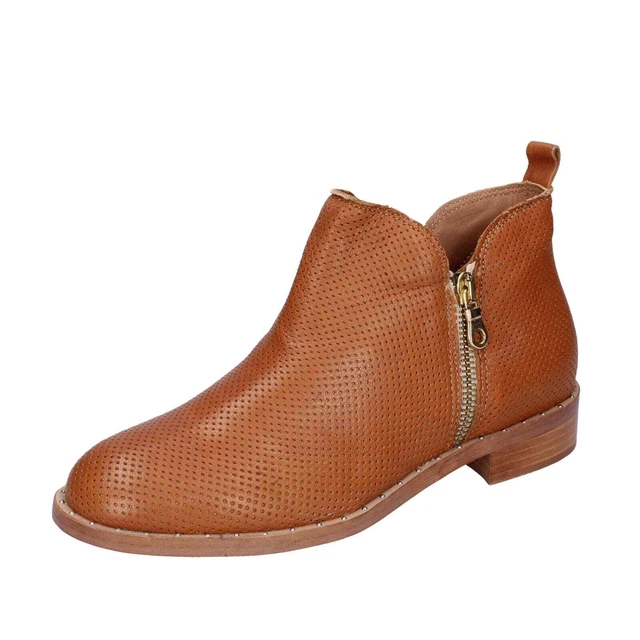 Chaussures pour Femmes REBECCA VAN DIK 36 Ue Bottines Brun Cuir BE127-36
