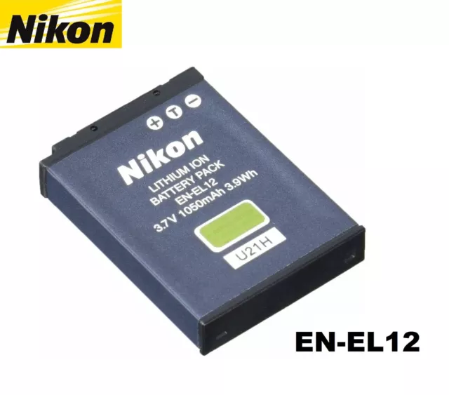 New Genuine OEM EN-EL12 Battery for Nikon Coolpix AW130s AW130 AW120 AW110 AW100