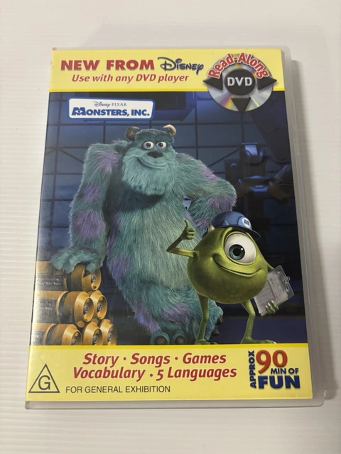 MONSTERS INC READ-ALONG DVD Story Songs Games Vocabulary Languages $5.00 -  PicClick AU