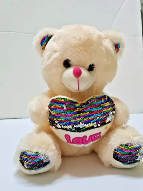 White Teddy Bear Rainbow Teddy Bear