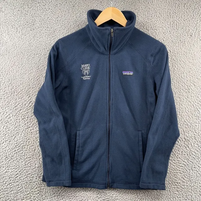 Patagonia Jacket Fleece Women's Navy Blue Micro D Full Zip Size Medium Logo