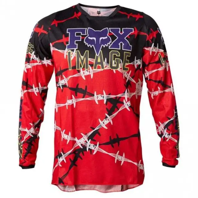 Fox Racing (Adulto) 180 SE Barb Wire MX Motocross (Rosso Fluo)