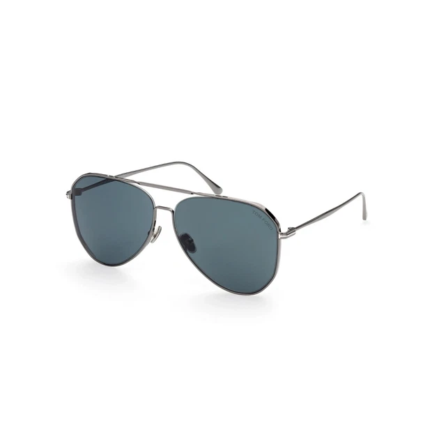 Tom Ford Charles-02 TF853 12V Dark Silver Aviator Sunglasses Frame 60-13-145