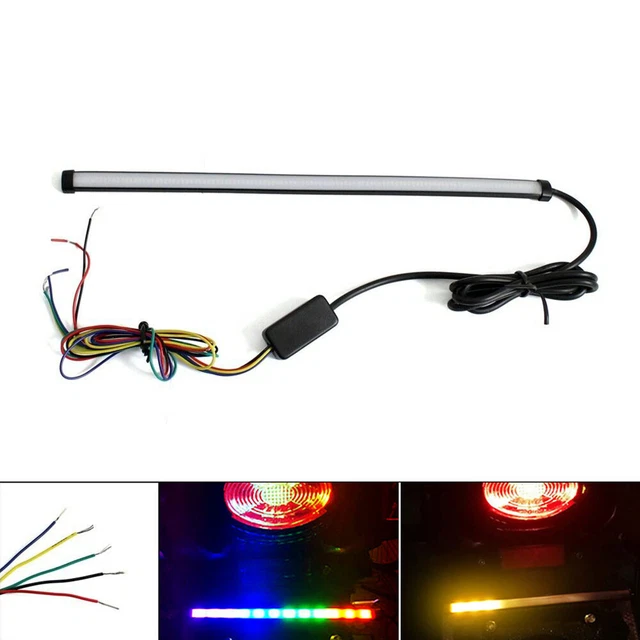 Indicatore coda striscia moto LED freno vista posteriore svolta luce giallo