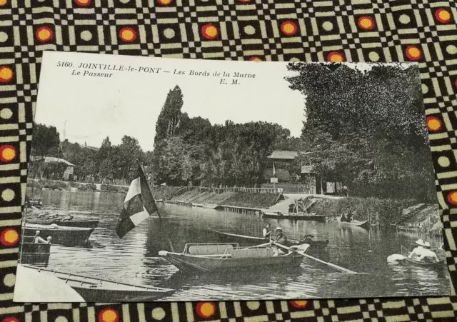 CPA du 94 - JOINVILLE LE PONT - Les bords de la Marne - le passeur - animée